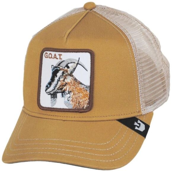 GOORIN BROS‎ The Goat Mesh Trucker Snapback  adjustable Hat Khaki Nwt - Picture 1 of 6